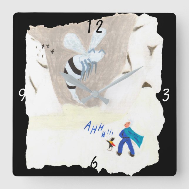 Relógio Quadrado Ice Wasp Mountain (Frente)