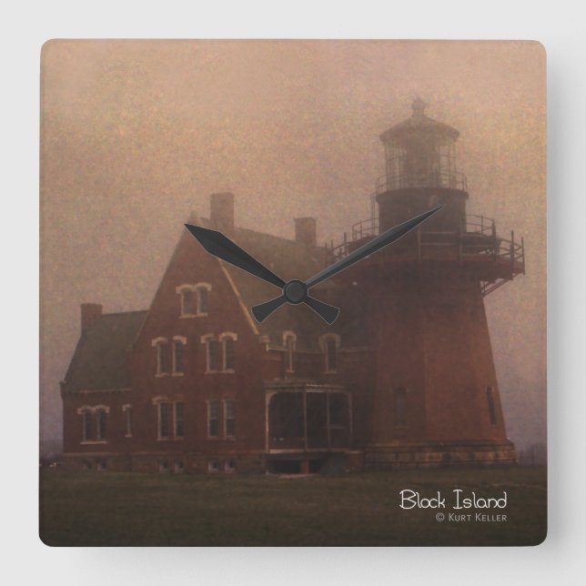 Relógio Quadrado Ilha Block (Frente)