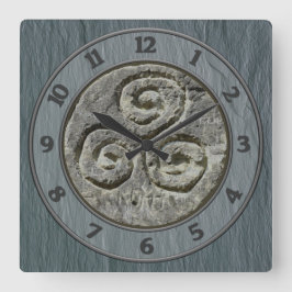 Relógio Quadrado Imagem Antiga de Um Conjunto de Triskelion em Wels
