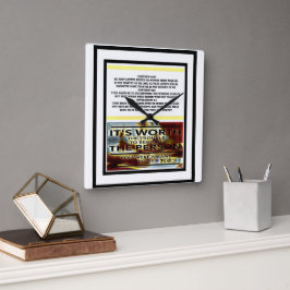 Relógio Quadrado Imagens de Escritura 03