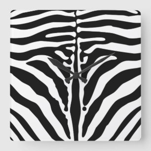 Relógio Quadrado Impressão da zebra