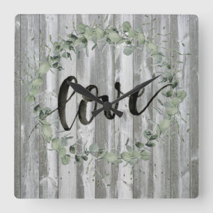 Relógio Quadrado Inspiração de casas de banho - Amor