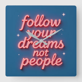 Relógio Quadrado Inspirational Wall Clock