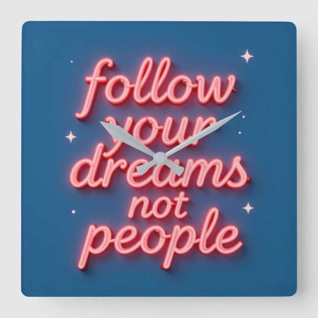 Relógio Quadrado Inspirational Wall Clock (Frente)