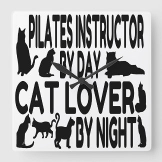 Relógio Quadrado Instrutor Cat Lover Pilates