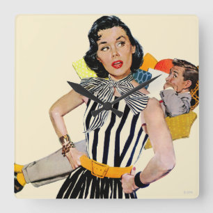 Relógio Quadrado Insulto da senhora Ser