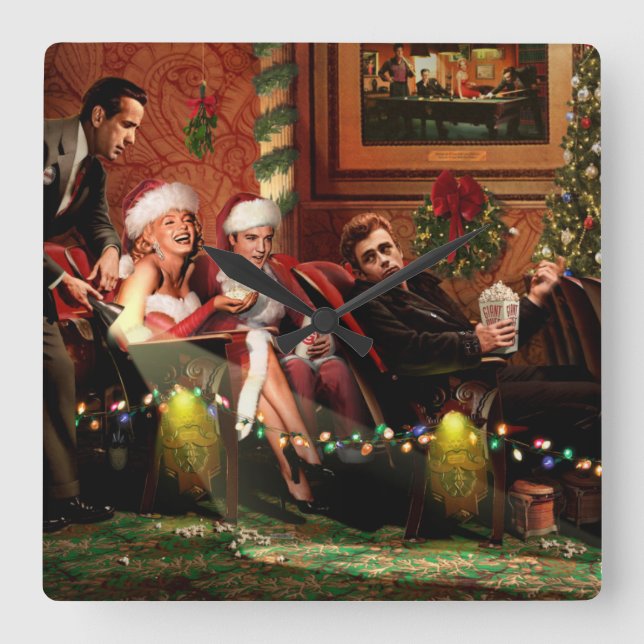 Relógio Quadrado Interlúdio do Natal (Frente)