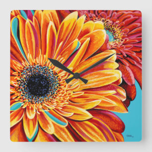 Relógio Quadrado Intermitências de cores II