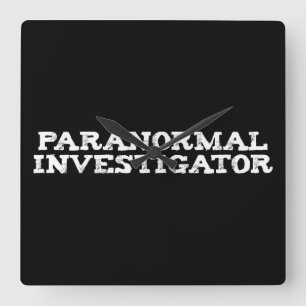 Relógio Quadrado Investigador Paranormal Caça ao Fantasma