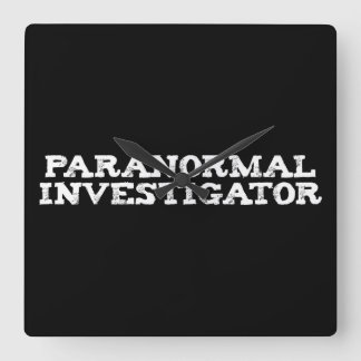Relógio Quadrado Investigador Paranormal Caça de Fantasmas