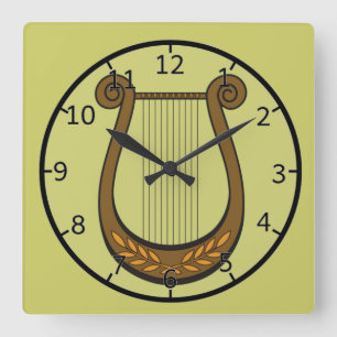 Relógio Quadrado Irish Harp