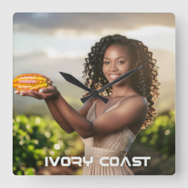 RELÓGIO QUADRADO IVORY COAST