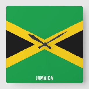 Relógio Quadrado Jamaica Flag Dazzling Patriotic
