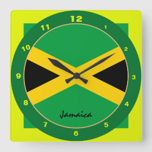 Relógio Quadrado Jamaican Flag & Jamaica trendam fashion /design