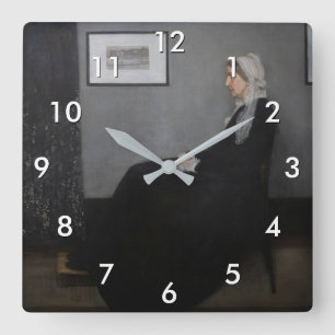 Relógio Quadrado James Whistler - Retrato da Mãe da Artista