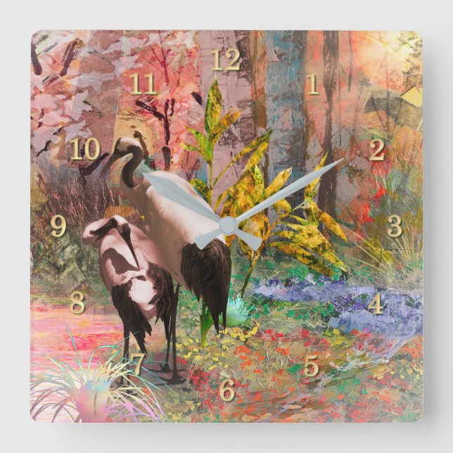 Relógio Quadrado JAPONÊS "Sol Ascensão" (Frente)