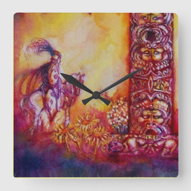 RELÓGIO QUADRADO JARDIM DAS SOMBRAS PERDIDAS-KNIGHT NO HORSEBACK (Frente)