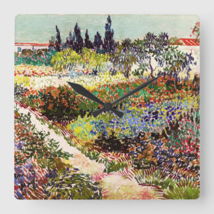 Relógio Quadrado Jardim De Flores Van Gogh Em Arles Floral Fine Art