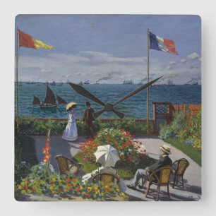 Relógio Quadrado Jardim em Sainte-Adresse por Claude Monet
