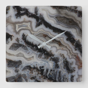 Relógio Quadrado Jasper Agate Mixed Slab