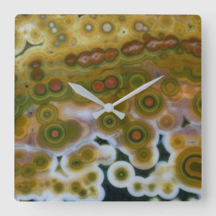 Relógio Quadrado Jasper de Oceano Amarelo