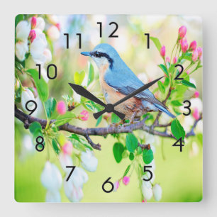 Relógio Quadrado Jay Azul Springtime