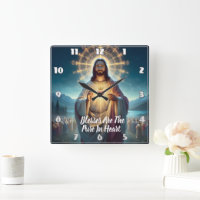 Jesus abençoando o puro coração entre muitos