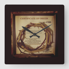 RELÓGIO QUADRADO JESUS CROWN DE THORNS