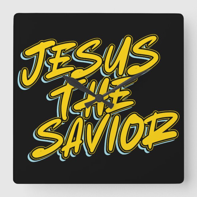 RELÓGIO QUADRADO JESUS O SAVIOR (Frente)