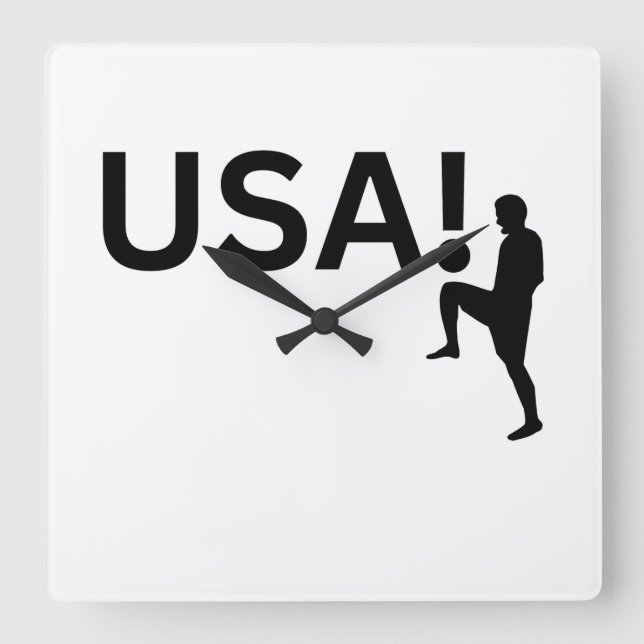 Relógio Quadrado jogador de futebol americano (Frente)