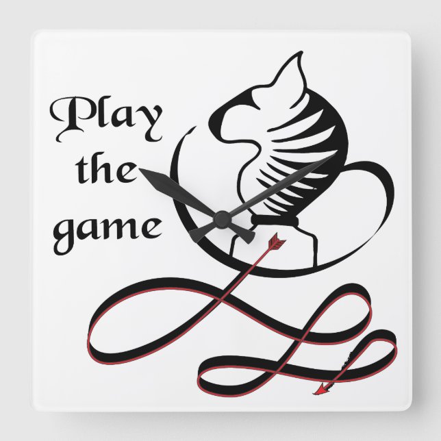 Relógio Quadrado Jogue a Torrada GAME (Frente)