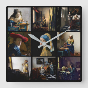Relógio Quadrado Johannes Vermeer - Grelha de Mastercastas