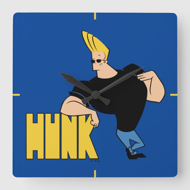 Relógio Quadrado Johnny Bravo - Hunk (Frente)