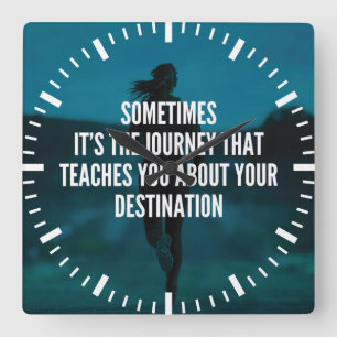 Relógio Quadrado Jornada malhação - Motivação de Workout Feminina"