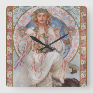 Relógio Quadrado Josephine Crane Bradley como Lavia por Alphonse Mu