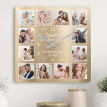 Relógio Quadrado Juntos Temos Tudo Isso Citando A Foto Da Família D<br><div class="desc">Crie facilmente seu próprio relógio personalizado de estilo metálico de ouro com suas fotos personalizadas. O design também apresenta uma bela citação manuscrita: "Juntos temos tudo". Para obter os melhores resultados,  recorte as imagens para o quadrado - com o ponto de foco no centro - antes de carregar.</div>
