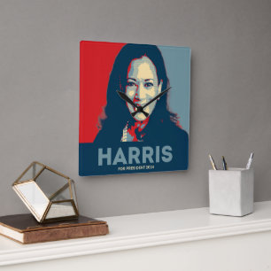 Relógio Quadrado Kamala Harris Para O Presidente 2024
