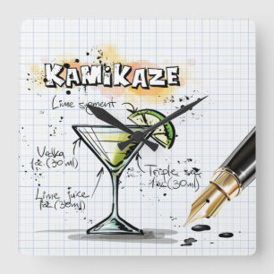 Relógio Quadrado Kamikaze