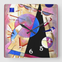 Kandinsky - Cubismo Abstrato com Pinks e Blues