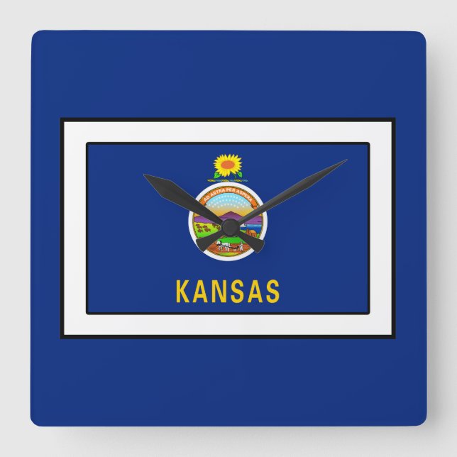 Relógio Quadrado Kansas (Frente)