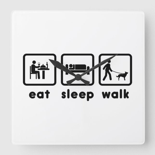 Relógio Quadrado Kelpie australiano (Frente)