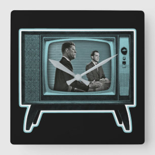 Relógio Quadrado Kennedy Nixon 1960 TV Debate