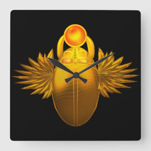 Relógio Quadrado Kherpi God of the Rising Sun,scarab beetle.