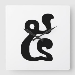 Relógio Quadrado Khmer Script do Camboja Número 5 / Cinco / ៥ (P