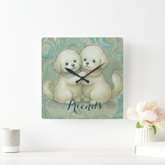 Relógio Quadrado Kindred Paws