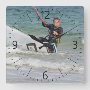 Relógio Quadrado Kitesurfing