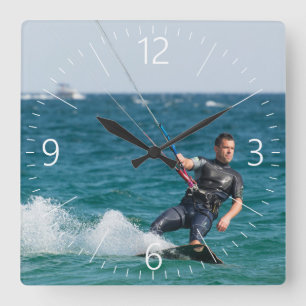 Relógio Quadrado Kitesurfing