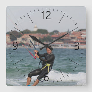 Relógio Quadrado Kitesurfing