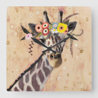 Klimt Giraffe| Coroa De Flores