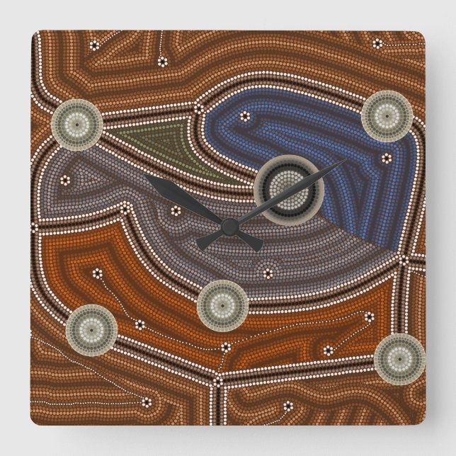 Relógio Quadrado Lachender Hans oder Kookaburra Igloo Kühlbox (Frente)